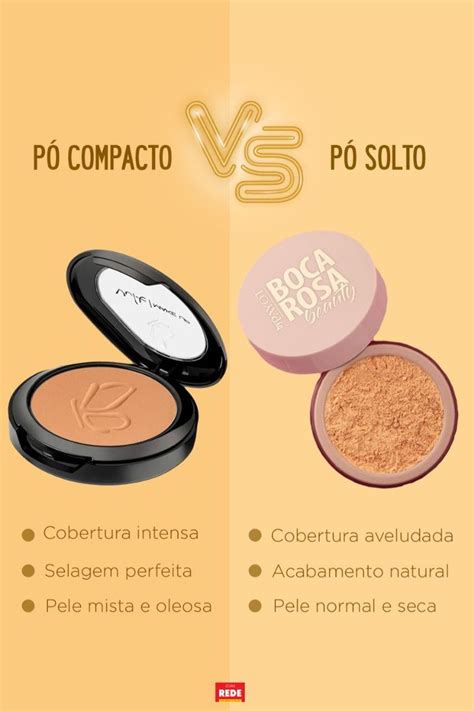 Pó compacto: translúcido, solto, blush e mais .